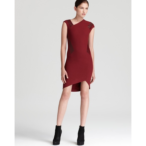 helmut lang red dress